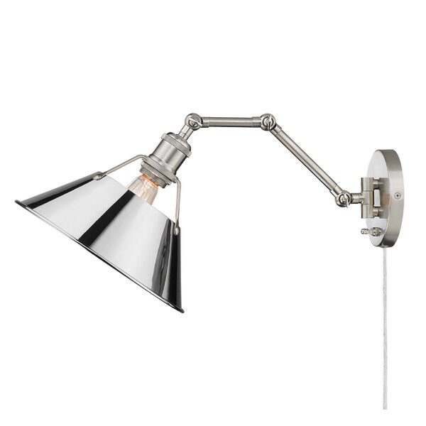 Orwell Pewter and Chrome One-Light Wall Sconce, image 4
